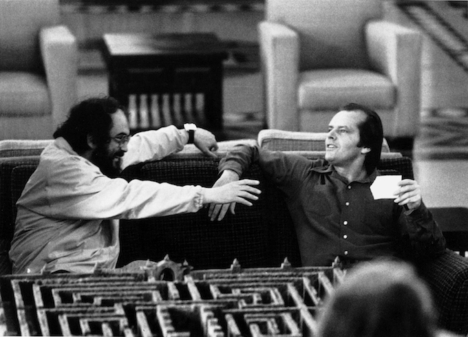 Stanley Kubrick  and Jack Nicholson on the set of The Shining.